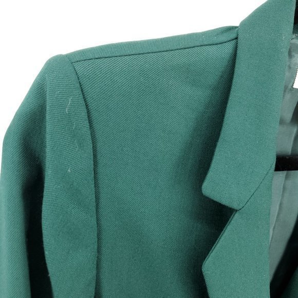 VTG Pendleton 100% Virgin Wool Fitted Single Button Long Line Blazer 8P Green - Picture 8 of 16